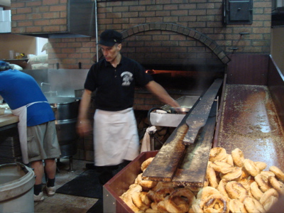 sergiobagel Sergio making bagels at St. Viateur's in Montreal, Canada