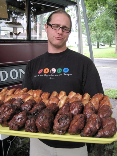charlielikesdonuts Charlie trying to choose a donut, or two...apple fritters are a favorite.