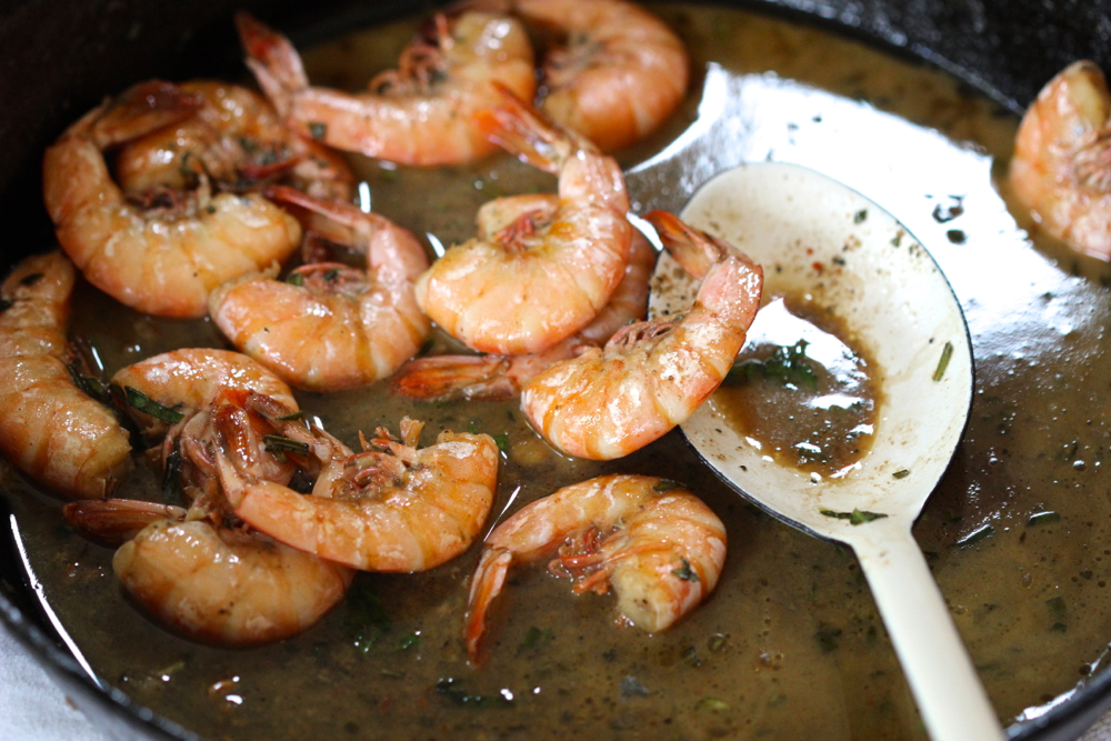 Skillet BBQ Shrimp Recipe + Homemade Barbecue Sauce!