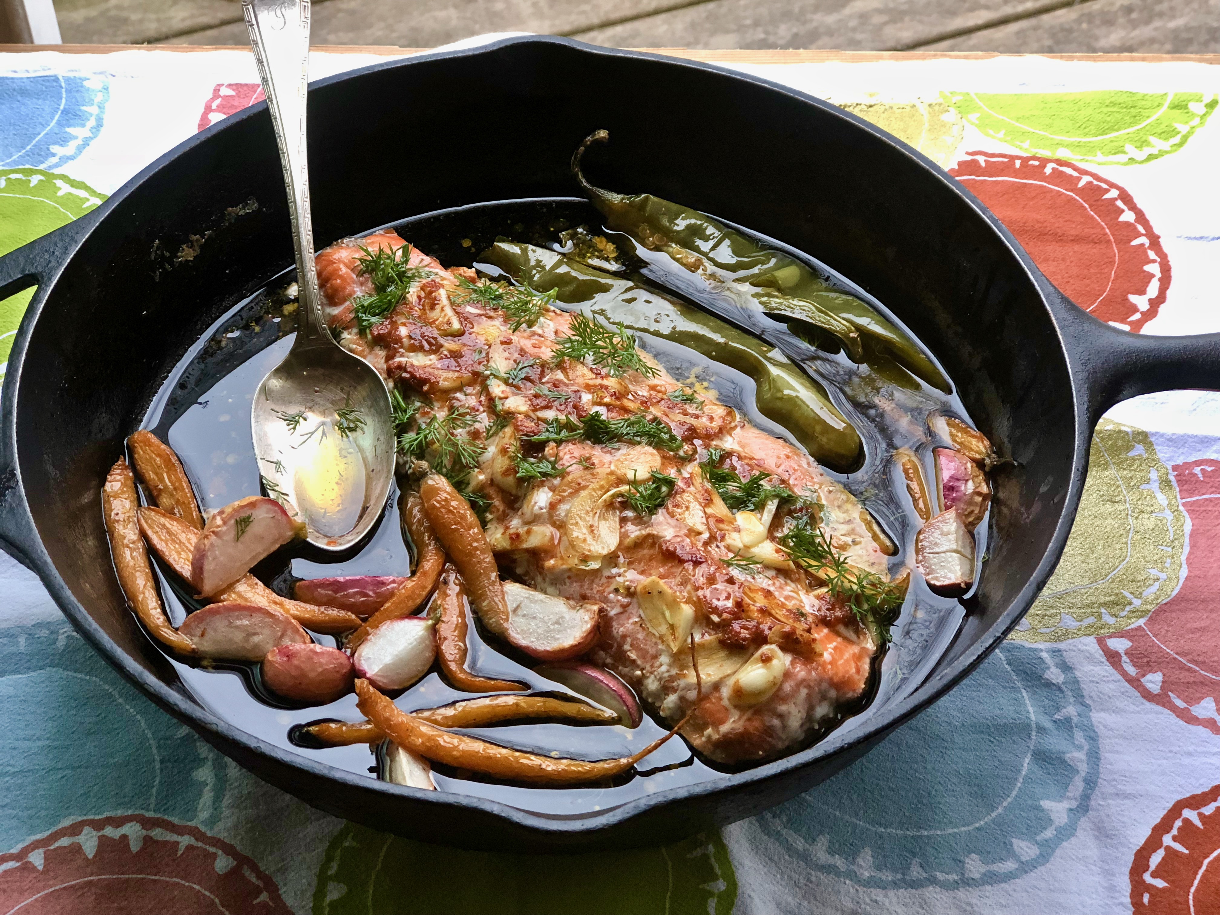 Featured image for “Slow-Roasted Spicy Salmon with Garlic”