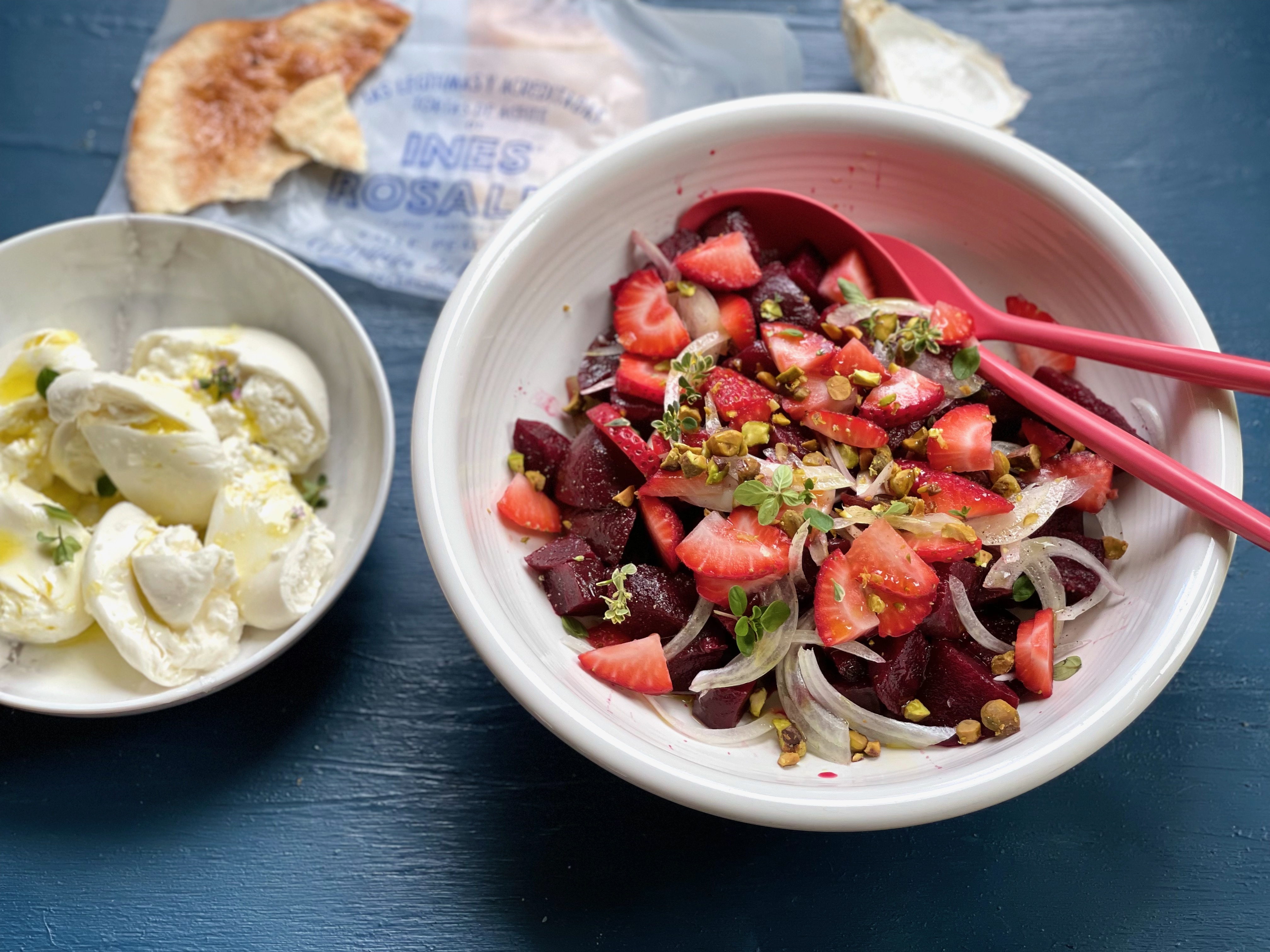 Featured image for “Strawberry Beet Salad with Pistachio and Thyme”